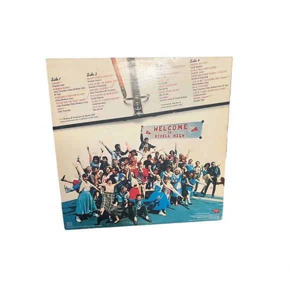 Grease Original Movie Soundtrack 1978 RSO RS-2-4002 Vinyl 2 LP John Travolta 12" - Picture 2 of 4